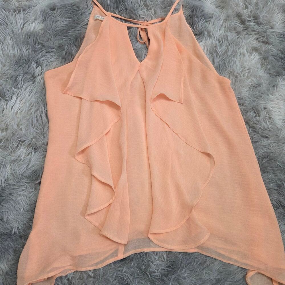 Maurices Woman's Light Orange flowy Summer sleeveless Top size S